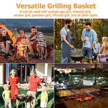 Load image into Gallery viewer, ORDORA Grill Basket, Fish Grill Basket, Rustproof 304 Stainless Steel BBQ Grilling Basket for Meat,Steak, Shrimp, Vegetables, Chops, Heavy Duty Grill Basket Outdoor Grill Accessories
