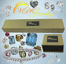 Load image into Gallery viewer, VPKJewelry 12.00 carat 4mm Clear Diamonique CZ 14k Gold Plated Tennis Bracelets Gold bracelet for Women
