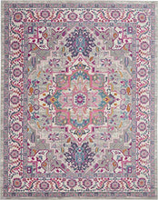 Load image into Gallery viewer, Nourison PSN20 Passion Persian Colorful Light Grey/Pink Area Rug 8' X 10'
