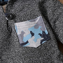 Load image into Gallery viewer, Toddler Baby Boy Clothes Plaid Pocket Hoodie Sweatshirt+Pants Outfits Set (GreyBlue/70)
