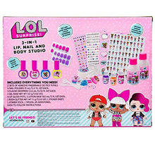 Load image into Gallery viewer, L.O.L. Surprise! 3-in-1 Lip,Nail &amp; Body Studio by Horizon Group USA.DIY Beauty Activity Kit.Make Color Changing Lip Glosses,Mix Fragrances To Make Unique Scents.Add Glitter To Your Nail Polish &amp; More.
