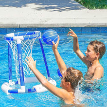 Load image into Gallery viewer, GoSports Splash Hoop 360 Floating Pool Basketball Game, Includes Water Basketball Hoop, 2 Balls and Pump
