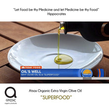 Load image into Gallery viewer, Atsas Extra Virgin Organic Olive Oil - Rich in Polyphenols - Cyprus Cold Pressed Evoo - Multiple Health Award Winner - 2023 New Harvest -100ml
