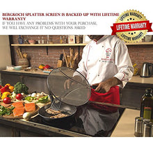 Load image into Gallery viewer, Grease Splatter Screen for Frying Pan 13" - Stops 99% of Hot Oil Splash - Protects Skin from Burns - Splatter Guard for Cooking - Iron Skillet Lid Keeps Kitchen Clean - Stainless Steel
