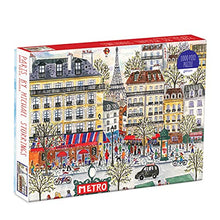 Load image into Gallery viewer, Galison Michael Storrings Paris Puzzle, 1,000 Pieces, 20”x27” – Fun and Challenging – Piece Together a Charming Paris Scene Complete with the Metro, Cafes, Shops, and the Iconic Eiffel Tower, 1000
