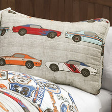 Load image into Gallery viewer, Lush Décor Lush Decor Beige Race Car Kids' 2-Piece Quilt, Reversible Bedding Set for Boys (Twin), White
