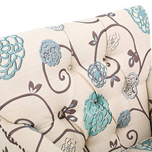Load image into Gallery viewer, Christopher Knight Home Harrison Fabric Tufted Club Chair, White / Blue

