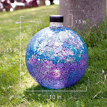 Load image into Gallery viewer, VCUTEKA Gazing Ball, Glass Mosaic Gazing Balls Sphere for Garden Lawn Outdoor Ornament Yard Decorative, 10-Inch, Purple
