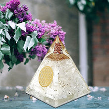 Load image into Gallery viewer, Orgone Pyramid | Selenite Orgonite Pyramid for Peace, Calm &amp; Positive Energy | Healing Crystal Gemstone Pyramid | Orgone Pyramid Crystal - Handmade In India
