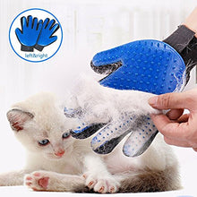 Load image into Gallery viewer, STARROAD-TIM Pet Grooming Glove Hair Remover Brush Gentle Deshedding Efficient Pet Mitt Pet Massage Gloves Left &amp; Right Hand Draw Dog Cat Horse Long Short Fur (1Pair Left &amp; Right Hand (Blue))
