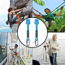 Load image into Gallery viewer, BeneLabel Poseidon Series Sewn Prusik Loops Ropes, Safety, 19", Diameter 2/5", 2 Pack, Blue
