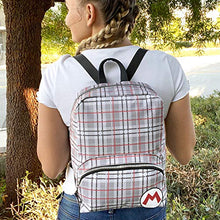 Load image into Gallery viewer, Controller Gear Super Mario - Mario Plaid - Small Backpack for Women, Girl's Cute Mini Bookbag Purse, Travel Bag for Nintendo Switch Console &amp; Accessories - Nintendo Switch
