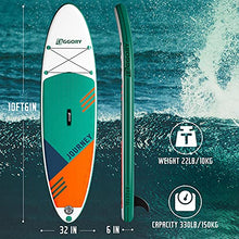 Load image into Gallery viewer, EGGORY Inflatable Stand Up Paddle Board,10'6"x 32"x 6" | SUP Surfboard with Premium SUP Accessories &amp; Backpack, Adj Paddle, Pump, Leash, Valve Adjuster | Youth &amp; Adult Surfing Boat
