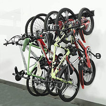 Load image into Gallery viewer, Bike Rack Garage Storage 5 Bicycles Hooks Wall Mount Bike Hanger Indoor Space Saving (8 Hooks and 3 Rails)
