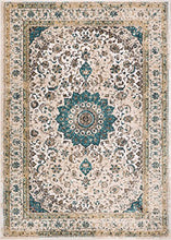 Load image into Gallery viewer, Well Woven Djemila Medallion Beige/Blue Vintage Persian Floral Oriental Area Rug 5 x 7 (5'3" x 7'3") Distressed Modern Shabby Chic Thick Soft Plush
