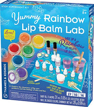 Load image into Gallery viewer, Thames &amp; Kosmos Yummy Rainbow Lip Balm Lab STEM Kit | Make Lip Balms &amp; Glosses in a Rainbow of Colors | Includes Strawberry, Grape, Banana Flavors &amp; Cosmetic Jars | Chemistry &amp; Biology of Skin Care
