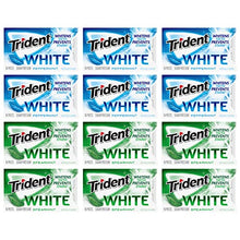 Load image into Gallery viewer, Trident White Sugar Free Gum Variety Pack, Peppermint &amp; Spearmint Flavors, 12 Packs (192 Pieces Total)
