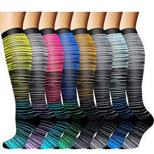 Load image into Gallery viewer, Graduated Medical Copper Compression Socks for Men &amp; Women Circulation 8 Pairs 20-30mmHg - Best for Running Athletic Cycling
