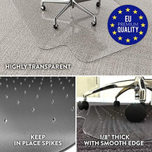 Load image into Gallery viewer, Office Chair Mat for Carpeted Floors - Heavy Duty, (Tested to Withstand 90 000 Loading Cycles)
