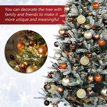 Load image into Gallery viewer, Kinder King 7.5FT Snow Flocked Artificial Christmas Tree, Premium Spruce Hinged Holiday Tree for Home, Office Decoration, 1242Tips, Ornament Balls Included, Easy to Assemble, Foldable Metal Stand
