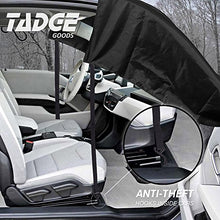 Load image into Gallery viewer, Tadge Goods XL Magnetic Ice Shield Snow Cover for Windshield – Smart Frost Guard Winter Protector Fits Car, Truck, SUV, Van - Free Bonus Ice Scraper &amp; Travel Pouch
