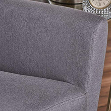 Load image into Gallery viewer, Christopher Knight Home Merel Mid-Century Modern Fabric Club Chair, Light Grey / Natural

