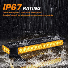 Load image into Gallery viewer, LINKITOM LED Strobe Flashing Light Bar -Double Side Amber 30 LED High Intensity Emergency Hazard Warning Lighting Bar/Beacon/with Magnetic and 16 ft Straight Cord for Car Trailer Roof Safety
