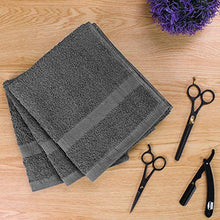 Load image into Gallery viewer, Utopia Towels Grey Salon Towels, Pack of 24 (Not Bleach Proof, 16 x 27 Inches) Highly Absorbent Towels for Hand, Gym, Beauty, Hair, Spa, and Home Hair Care
