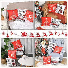 Load image into Gallery viewer, Christmas Pillow Covers 18x18 Inches Set of 4, Very Soft Flannel Fabric, Giving You a Comfortable Experience, Four Different Patterns, Full of Rich Christmas Atmosphere
