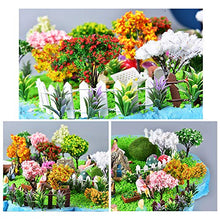 Load image into Gallery viewer, MOMOONNON 32 Pieces Model Trees 3.5cm - 10cm Mixed Model Tree Train Scenery Architecture Trees Fake Trees for DIY Crafts, Building Model, Scenery Landscape Natural Green

