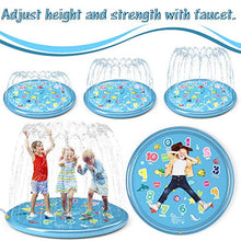 Load image into Gallery viewer, Jasonwell 1 PCS Foldable Dog Pool Collapsible Dog Pet Pool Bathing Tub Kiddie Pool Size L And 1 PCS Sprinkler for Kids Splash Pad Play Mat 60" Baby Wading Pool Summer Outdoor Water Toys Kids Sprinkler
