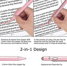 Load image into Gallery viewer, KECOW Stylus Digital Pen for Touch Screens, 1.45mm fine Elastic Tip Rechargeable Pencil Compatible for iPad iPhone Samsung Phone &amp;Tablets,iOS&amp;Android for Drawing and Writing Capacitive Pen (Rose Gold)
