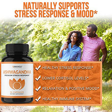 Load image into Gallery viewer, Havasu Nutrition Ashwagandha Capsules with Adaptogens, for Stress Relief, Anxiety Relief, Mood Support, Libido Boost, and Adrenal Fatigue Relief; Non-GMO 1000 mg; 90 Capsules for Men &amp; Women
