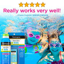 Load image into Gallery viewer, Neutrogena Wet Skin Kids Water Resistant Sunscreen Stick, Kids Sunscreen for Face and Body, Broad Spectrum SPF 70 UVA/UVB Sun Protection, Oil-Free &amp; Hypoallergenic, 0.47 oz
