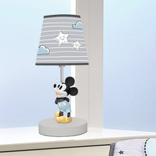 Load image into Gallery viewer, Lambs &amp; Ivy Disney Baby Moonlight Mickey Mouse Lamp with Shade &amp; Bulb - Gray
