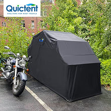Load image into Gallery viewer, Quictent Heavy Duty Motorcycle Shelter Shed Cover Storage Garage Tent with TSA Code Lock &amp; Carry Bag, Small Size
