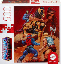 Load image into Gallery viewer, Masters of The Universe Mattel Jigsaw Puzzle with 500 Interlocking Pieces &amp; Mini-Poster Featuring He-Man &amp; Skeletor, Gift for Collectors &amp; Kids Ages 8 Years Old &amp; Up
