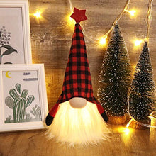 Load image into Gallery viewer, S-DEAL Christmas Gnome Plush Scandinavian Light Tomte Buffalo Nordic Figurine Swedish Yule Santa Holiday Decorations Winter Table Ornament, 12 Inches Tall Set of 2
