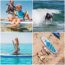 Load image into Gallery viewer, Paddle Board Inflatable Stand Up Paddleboard with SUP Accessories, Waterproof Backpack, Adjustable Paddle, Removable Fin, Non-Slip Deck, Safety Ankle Leash, Hand Pump, Standing Boat for Youth &amp; Adult
