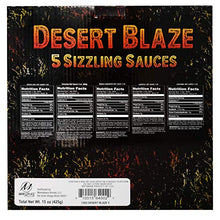 Load image into Gallery viewer, Desert Blaze 5 Sizzling Sauces, 15 Oz
