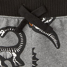 Load image into Gallery viewer, The Children's Place Baby Toddler Boy Halloween Long Sleeve Skeleton Dino Print Hoodie and Fleece Jogger Pants 2-Piece Set, H/T Hound, 9-12 Months

