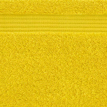 Load image into Gallery viewer, Luxury Turkish Cotton Washcloths for Easy Care, Extra Soft &amp; Absorbent, Fingertip Towels, 4 Pack Washcloth Set by United Home Textile, Lemon Yellow
