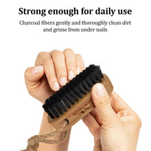 Load image into Gallery viewer, Set of Hemp Back Washer &amp; Wooden Cleaning Finger Nail Brush
