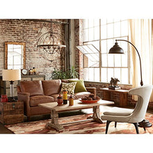 Load image into Gallery viewer, Wyatt II Farmhouse Arc Floor Lamp Dark Bronze Metal Shade Step Switch for Living Room Reading Bedroom Office - Franklin Iron Works
