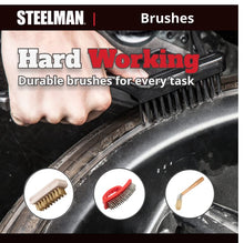 Load image into Gallery viewer, Steelman Euro Lube Applicator Brush, Angled, Stiff Bristles, for Paste-Style Tire Mounting Lubricants

