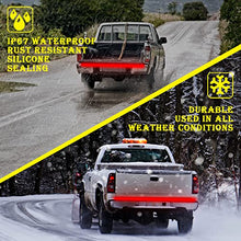 Load image into Gallery viewer, DEHERANE LED Tailgate Light Bar Triple Row 60'' Truck Tailgate Strip Light 5 Functions Red Brake/Amber Turn Signal/White Revers/Double Flash/Running Light IP67 Waterproof LED Tailgate Light Bar
