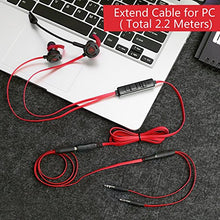 Load image into Gallery viewer, BlueFire Wired Gaming Earphone 3.5 MM E-Sport Earphone Noise Cancelling Stereo Bass Gaming Headphone with Adjustable Mic for PS4, Xbox One, Laptop, Cellphone, PC (Red)
