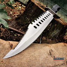 Load image into Gallery viewer, Tactical Knife Survival Knife Hunting Knife 17.25" Fixed Blade Knife Razor Sharp Edge Camping Accessories Camping Gear Survival Kit Survival Gear Tactical Gear 74540 (Silver)
