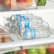 Load image into Gallery viewer, iDesign Plastic Refrigerator and Freezer Storage Organizer Bin Water Bottle and Drink Holder for Kitchen, Basement, Garage Fridge, BPA-Free, Clear
