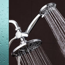 Load image into Gallery viewer, AquaDance 7" Premium High Pressure 3-Way Rainfall Combo Combines The Best of Both Worlds-Enjoy Luxurious Rain Showerhead and 6-Setting Hand Held Shower Separately or Together, Chrome
